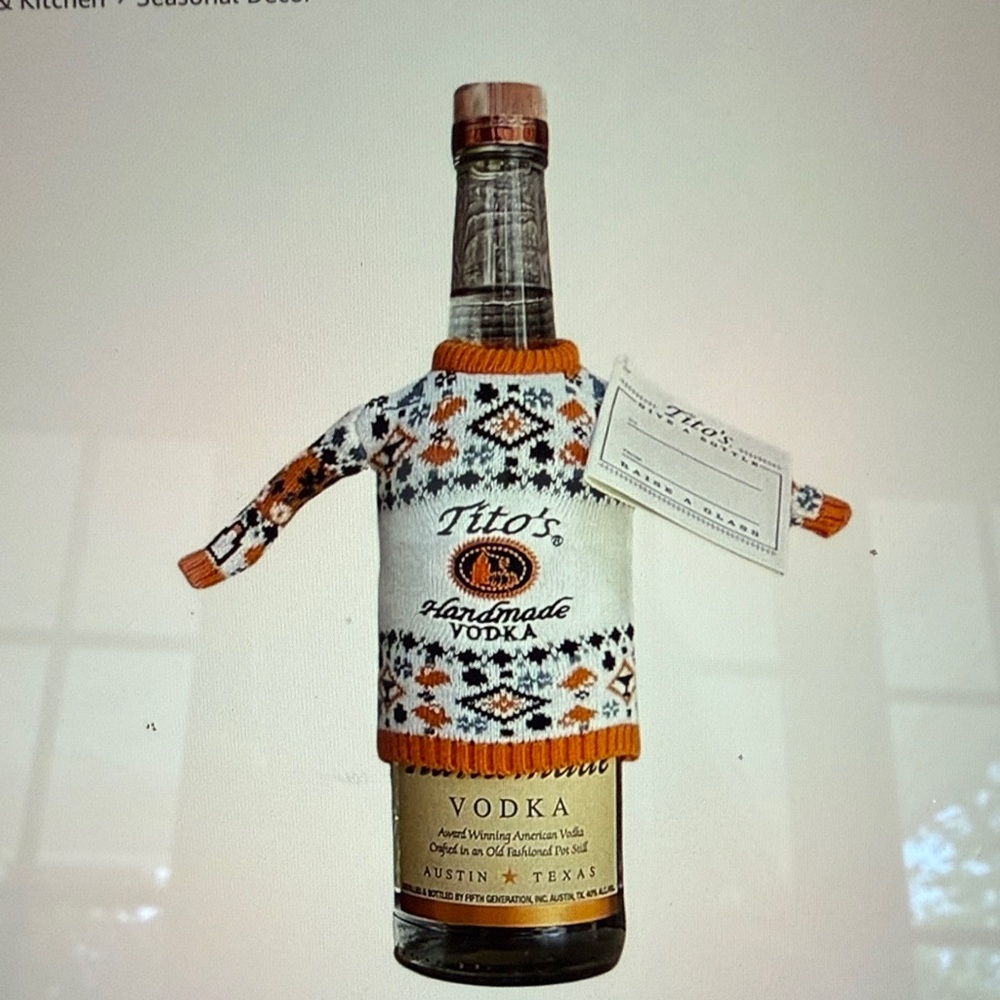 Handmade Vodka with Festive Sweater